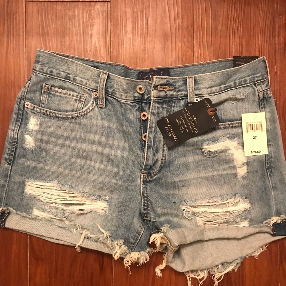 Lucky brand jean boyfriend shorts